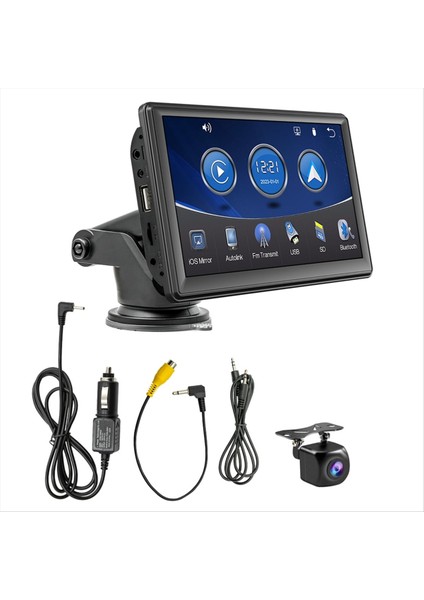 Taşınabilir Kablosuz Carplay &amp Android Otomatik Ekran Gösterge Montajı 7 Inç Dokunmatik Ekran Araba Stereo Bluetooth Fm Araba Radyosu (Yurt Dışından) modelleri