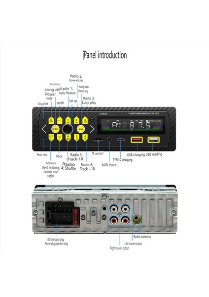 Araba Mp3 Çalar Akıllı Bluetooth Eller Serbest USB Kart Kayıpsız Ses Kalitesi Araba Amplifikatör Radyo (Yurt Dışından) fiyatları