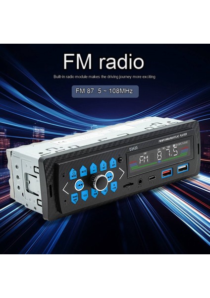 Araba Mp3 Çalar Akıllı Bluetooth Eller Serbest USB Kart Kayıpsız Ses Kalitesi Araba Amplifikatör Radyo (Yurt Dışından) modelleri