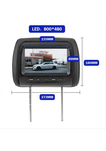 Araba Başlık Monitörü Evrensel 7 Inç Tft LED Ekran Yastık Av Giriş Araç Başlığı Arka Video Av Ekran (Yurt Dışından) modelleri