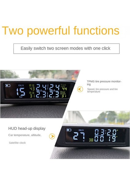 X1 Araba Hud Başlık Ekran Çelik Lastik Basınç Izleme Dahili Güneş Enerjisi Algılama Tpms Sistemi Yerleşik Modeller (Yurt Dışından) fiyatları