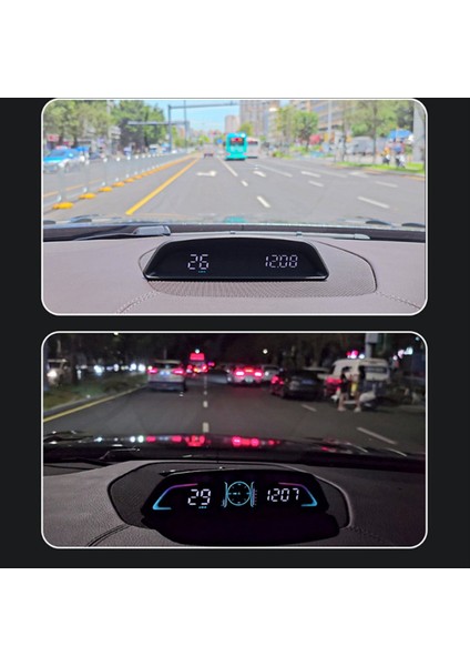 Araba Hd Başlık Ekranı Obd2 Gps Akıllı Hud Hud Otomatik Dijital Hız Türometresi Rpm Voltaj Güvenlik Alarm Ekranı B3 (Yurt Dışından) modelleri