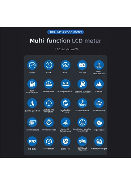 P21 Hud Araba Test Cihazı Gps Teşhis Aracı Gösterge Tablosu Araç Obd Monitör Araba LCD Monitör (Yurt Dışından) modelleri