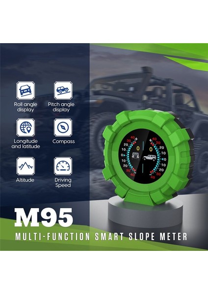 M95 Gps Çok Fonksiyonlu Incinometre 4X4CAR Eğim Metre Aşırı Hız Alarm Alarm Off-Road Aksesuarları Dijital Yolcun Sometre Pusula (Yurt Dışından) fırsatları