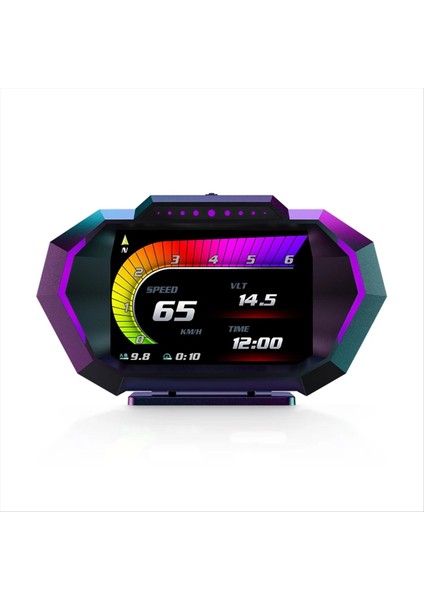 Hud P24 Obd2+Gps Kafa Yukarı Ekran Bilgisayarda Çok Fonksiyonlu Dijital Hızölçer Eğim Metre (Yurt Dışından)