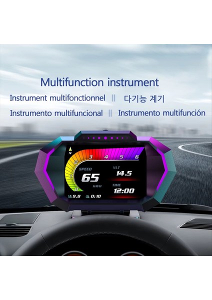 Hud P24 Obd2+Gps Kafa Yukarı Ekran Bilgisayarda Çok Fonksiyonlu Dijital Hızölçer Eğim Metre (Yurt Dışından) modelleri