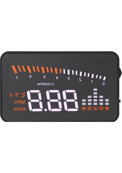 X5 Araba Hud Başlık Ekranı Obd Hız Projektör Universal (Yurt Dışından)