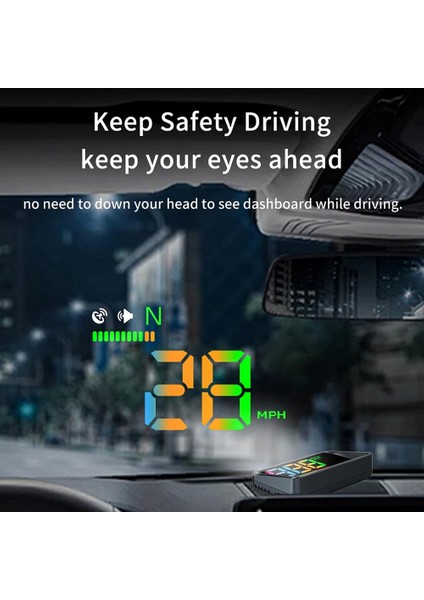 Arabalar Araba Hud H4 Gps Hız Göstergesi Ilk Renkli Büyük Yazı Tipi Dijital Hızölçer Gps Için (Yurt Dışından) fırsatları