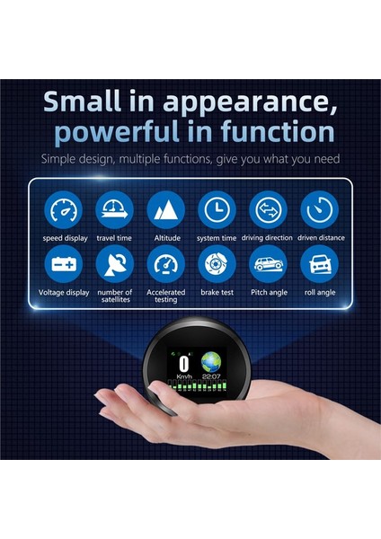 GP11 Araç Yamaç Ölçer Ekran Eğim Açısı Hız Gps Çok Fonksiyonlu Ölçer Başlık Ekran Araç Akıllı Eğim Ölçer (Yurt Dışından) fiyatları