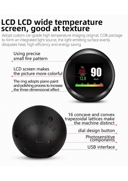 GP11 Araç Yamaç Ölçer Ekran Eğim Açısı Hız Gps Çok Fonksiyonlu Ölçer Başlık Ekran Araç Akıllı Eğim Ölçer (Yurt Dışından) fırsatları