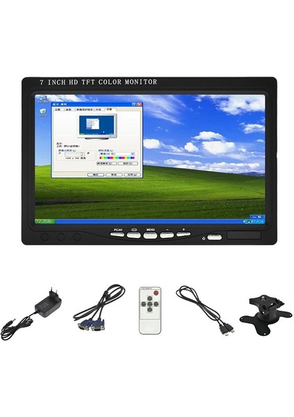 7inch Araba VGA Monitör Hd Arka Görüntü Monitör Video Ters Monitör Araç Aksesuarları (Yurt Dışından)