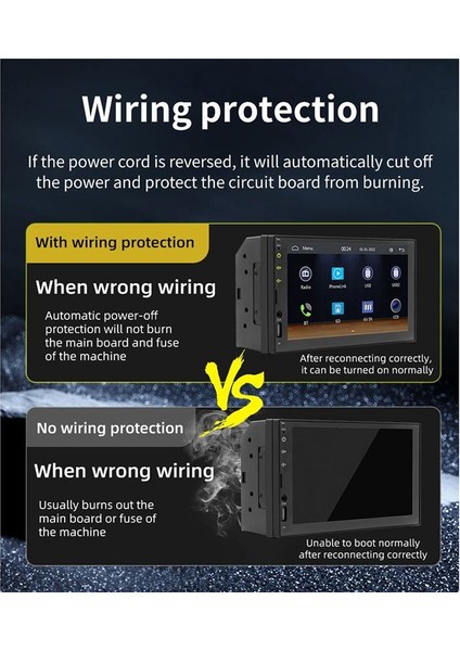 7inch Araba Dokunmatik Ekran Kablolu Carplay Android Otomatik Araba Taşınabilir Radyo Bluetooth Mp5 Fm Alıcı Ses Ana Bilgisayar (Yurt Dışından) modelleri