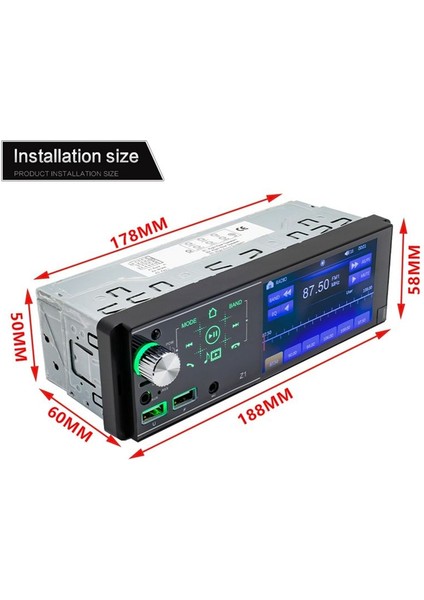 Z1 Çift USB Dokunmatik Ekran Mp5 Oyuncu Radyosu All-In-One Araba Ses Radyosu (Yurt Dışından) indirimleri