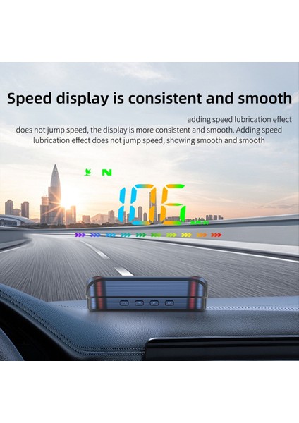 Car Hud Gps Kafa Ekran Ön Cam Projektör Mph Kmh Hız Gösterimi Projektör Pusula Aşırı Hız Alarm Sistemi (Yurt Dışından) fiyatları