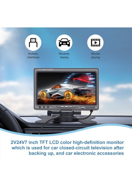 12V-24V 7 Inç Tft LCD Renk Hd Monitacı Cctv Ters Arka Görünüm Yedek Kamera Otomotiv Aksesuarları (Yurt Dışından) indirimleri