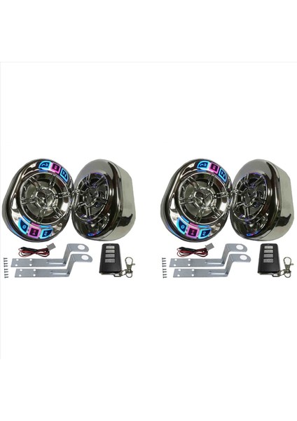 4x Motosiklet Stereo Hoparlörler 3 5 Inç Bluetooth Pansiyonu Motor Scooter Bike Atv Utv Için Su Geçirmez Fm Ses Utv (Yurt Dışından)