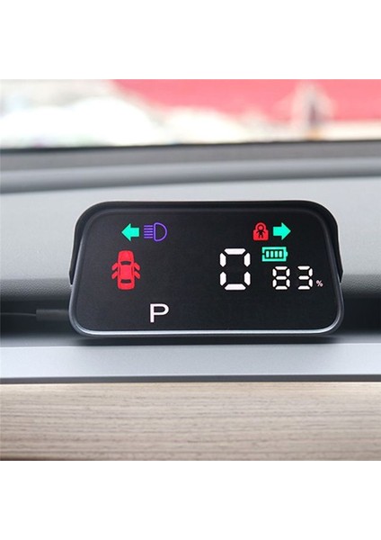 Araba Kafası Akıllı Ekran Hava Kodu Ölçer LCD Enstrüman Tesla Model 3 Y Için Hud Araç Aksesuarları (Yurt Dışından)