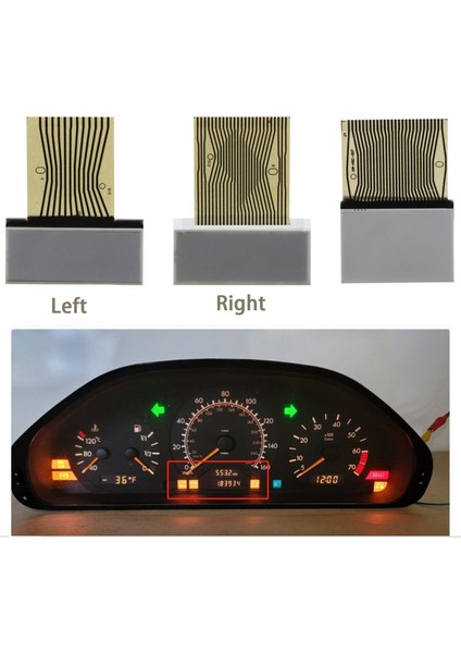 3pcs Araba LCD Ekran Air-Con Bilgi Mercedes Benz E-Serisi W210 Clk Sınıfı W208 Slk Sınıfı R170 W202 (Yurt Dışından) fırsatları