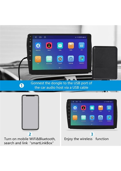 Apple Carplay Bluetooth Bağlantısı Için Araba Kablosuz Carplay Adaptörü Carplay Multimedya Oyuncu Araç Aksesuarları (Yurt Dışından) fırsatları