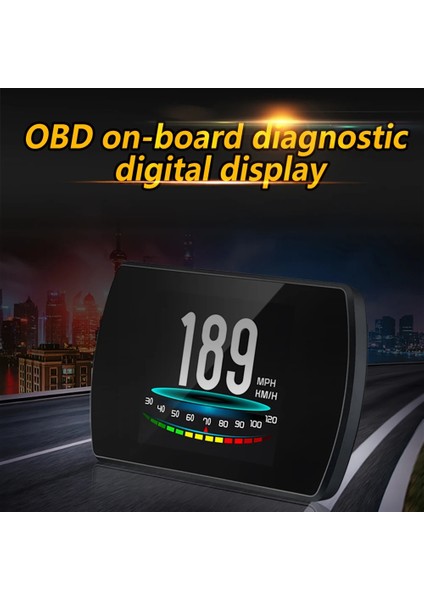 Baş Yukarı Ekran P12 Araba Dijital Obd Göstergesi Hud Otomatik Teşhis Araçları Dijital Metre Tft Hd Ekran Hız Saati Rpm Voltajı (Yurt Dışından) fiyatları