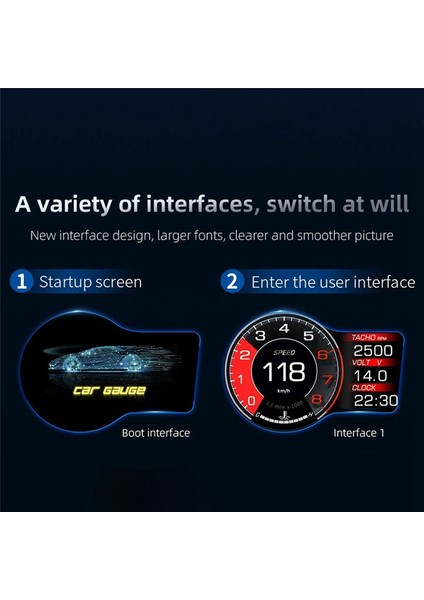 Obd2 Eobd Çok Fonksiyonlu LCD Ekran Obd+Gps Hud Otomatik Bilgisayar Araba Kafası Tüm Araba Için Gerçek Zamanlı Hız Türometresi Ekran (Yurt Dışından) modelleri