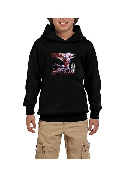 Cannibal Corpse Tomb Of The Mutilated Siyah Çocuk Kapşonlu Sweatshirt
