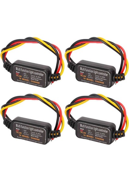 4pcs 16 Mod Ayarlanabilir LED Fren Işığı Flaşör Flaş Kontrolörü Araba Motosikleti Için Evrensel (Yurt Dışından)