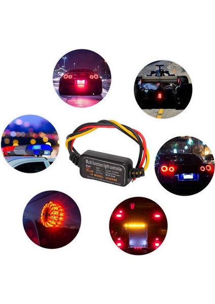 4pcs 16 Mod Ayarlanabilir LED Fren Işığı Flaşör Flaş Kontrolörü Araba Motosikleti Için Evrensel (Yurt Dışından) fiyatları