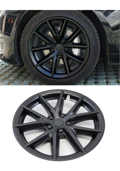 Tesla Model 3 Tekerlek Kapağı Thunder Style Wheel 18 Inç Hub Kapağı Trim Araç Aksesuarları - Mat Siyah (Yurt Dışından) fiyatları