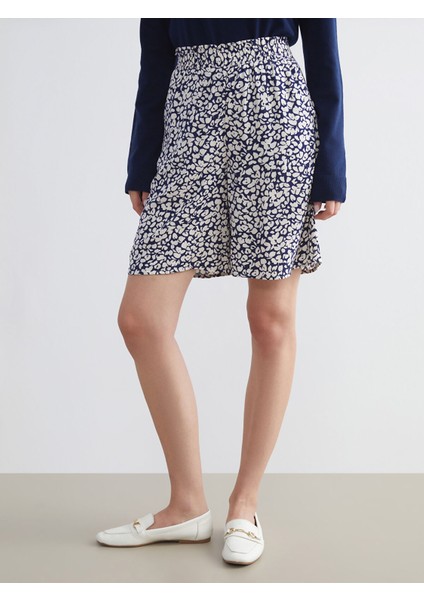 Yeni Sezon Beli Lastikli Desenli Kadın Şort fiyatları