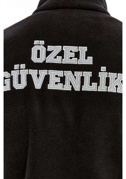 Erkek Özel Güvenlik Polar Ceket Tam Fermuarlı 3 Cepli Siyah indirimleri