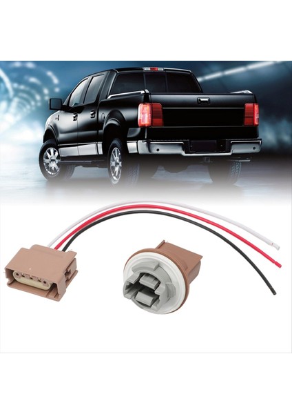 2pcs Alay Lambası Fren Lambası Sinyali Işık Soketi Dutyalı Koşum Lincoln Ford F-150 F-250 F-350 Süper YF1Z13411CA (Yurt Dışından) modelleri