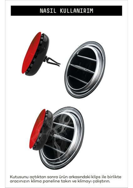 Araba Klima Kokusu, Spin Oto Kokusu 6'lı Karma Set, 90 Gün Etkili Araç Kokusu