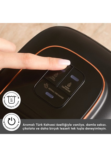 Hatır Neo Inox Çelik Cezveli Türk Kahve Makinesi 5 Fincan Kapasiteli Bronze indirimleri