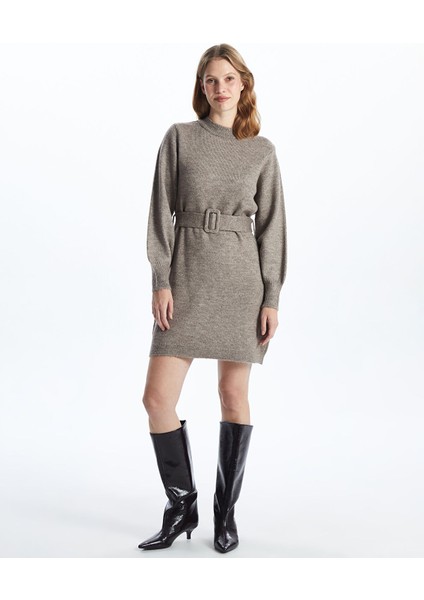 Yeni Sezon Bisiklet Yaka Kadın Triko Tunik