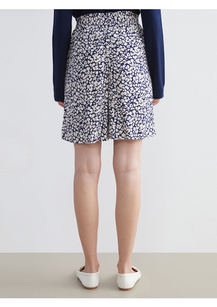 Yeni Sezon Beli Lastikli Desenli Kadın Şort fırsatları