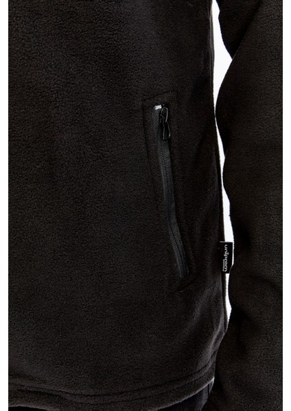 Erkek Özel Güvenlik Polar Ceket Tam Fermuarlı 3 Cepli Siyah modelleri