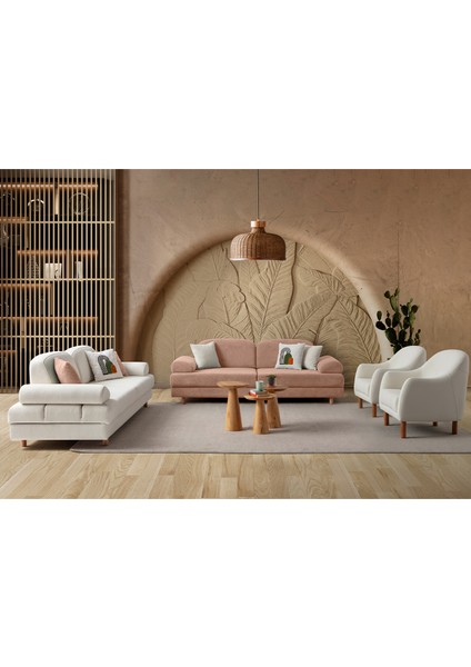 Aries Yataklı Sandıklı Koltuk Takımı 3+3+1+1 Pembe fiyatları