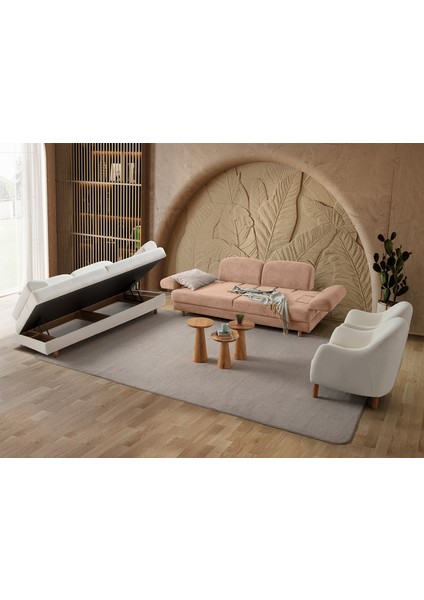 Aries Yataklı Sandıklı Koltuk Takımı 3+3+1+1 Pembe indirimleri