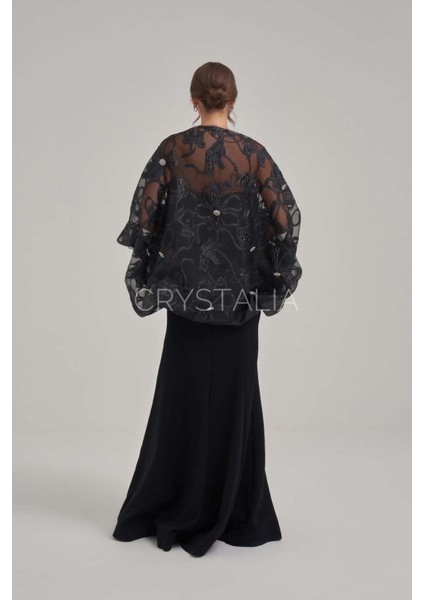 Taş Işlemeli Desenli Organze Şal Balık Elbise fırsatları