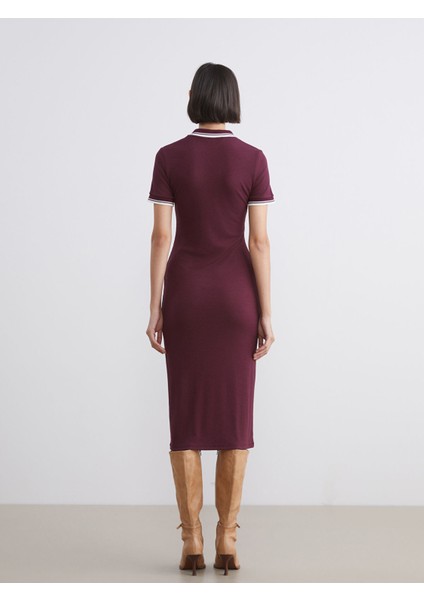 Yeni Sezon Polo Yaka Midi Elbise fırsatları