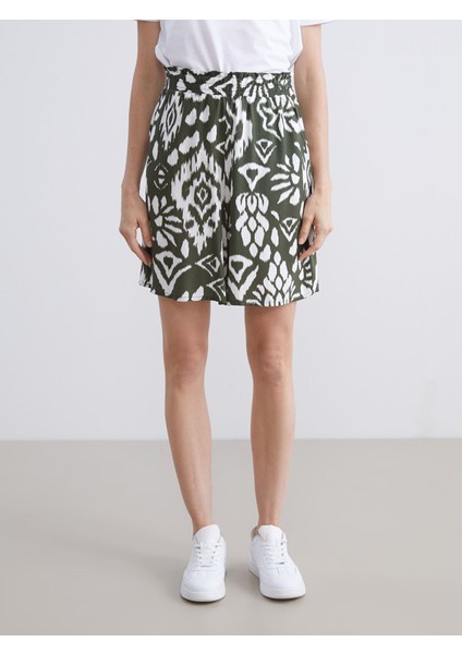 Yeni Sezon Beli Lastikli Desenli Kadın Şort fiyatları