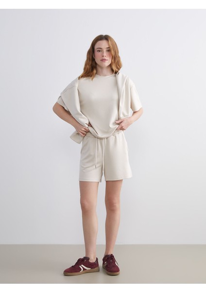 Yeni Sezon Beli Lastikli Kadın Şort