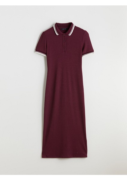 Yeni Sezon Polo Yaka Midi Elbise indirimleri