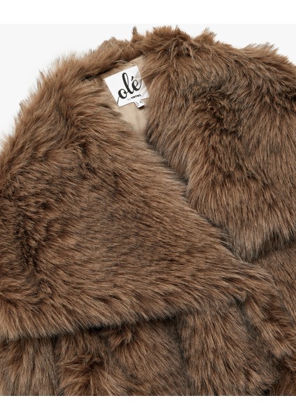 Suni Kürk Mont Oversize Geniş Yaka indirimleri