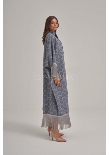 Desenli Kot Püskül Detaylı Elbise modelleri