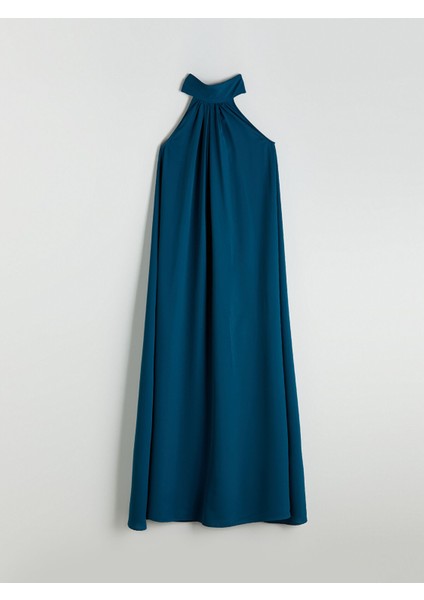 Yeni Sezon Halter Yaka Büzgülü Elbise indirimleri