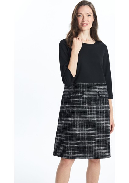 Yeni Sezon Bisiklet Yaka Ekose A Kesim Elbise fiyatları