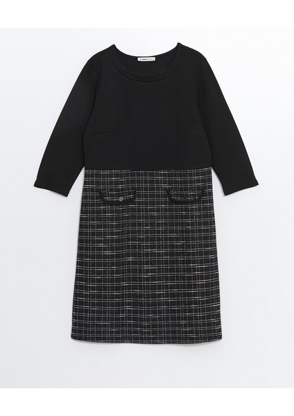 Yeni Sezon Bisiklet Yaka Ekose A Kesim Elbise indirimleri