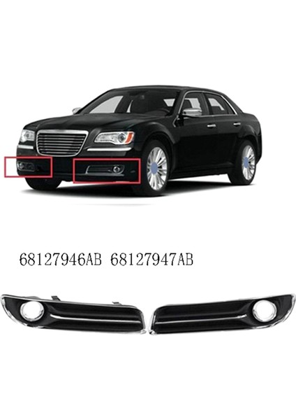 Ön Tampon Sis Lambası Kapağı Chrysler Için Krom 300 2011-2014 Sis Lambası Çerçeve Trim 68127946AB 68127947AB Sağ (Yurt Dışından) indirimleri
